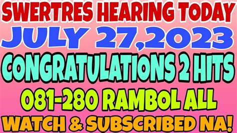 boss doy swertres hearing|SWERTRES HEARING TODAY JULY 27,2023 .